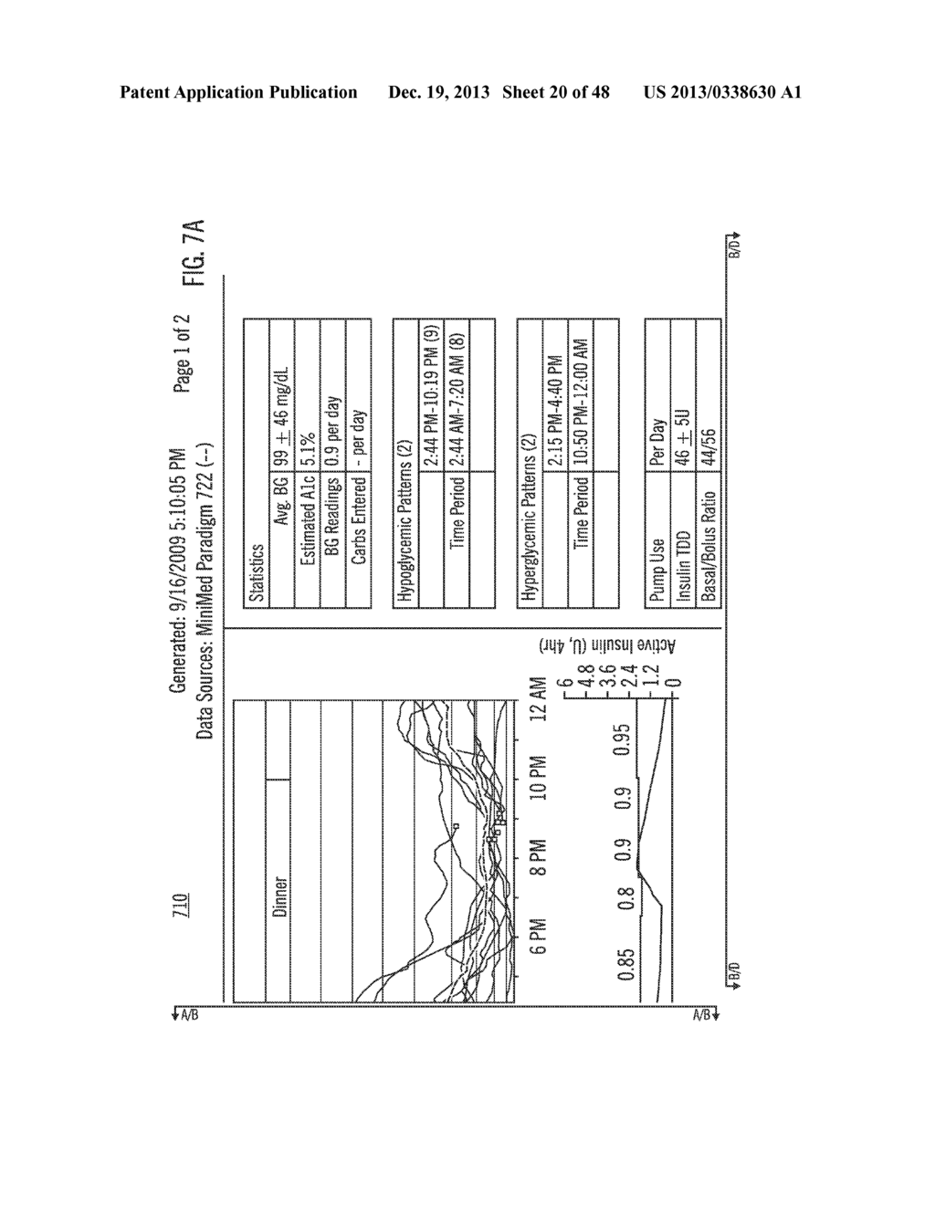DIABETES THERAPY MANAGEMENT SYSTEM FOR RECOMMENDING ADJUSTMENTS TO AN     INSULIN INFUSION DEVICE - diagram, schematic, and image 21