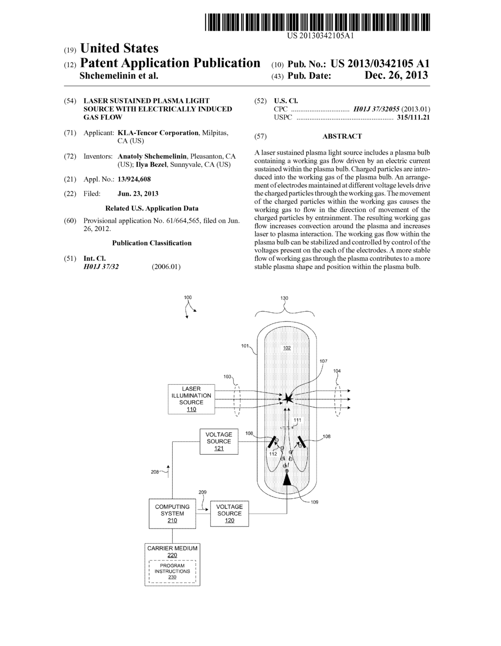 Laser Sustained Plasma Light Source With Electrically Induced Gas Flow - diagram, schematic, and image 01