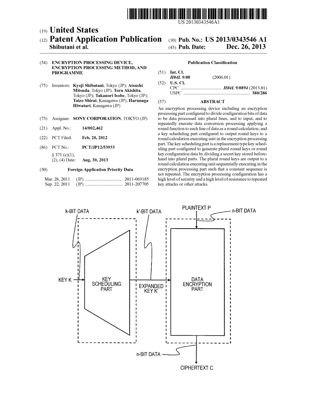 ENCRYPTION PROCESSING DEVICE, ENCRYPTION PROCESSING METHOD, AND PROGRAMME - diagram, schematic, and image 01