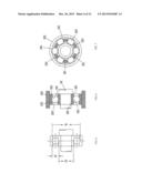 MECHANISM FOR ADJUSTING THE ROTATION DIRECTION AND SPEED OF AN INNER RING     AND AN OUTER RING OF A ROTARY BEARING diagram and image