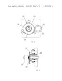 MECHANISM FOR ADJUSTING THE ROTATION DIRECTION AND SPEED OF AN INNER RING     AND AN OUTER RING OF A ROTARY BEARING diagram and image