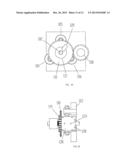 MECHANISM FOR ADJUSTING THE ROTATION DIRECTION AND SPEED OF AN INNER RING     AND AN OUTER RING OF A ROTARY BEARING diagram and image
