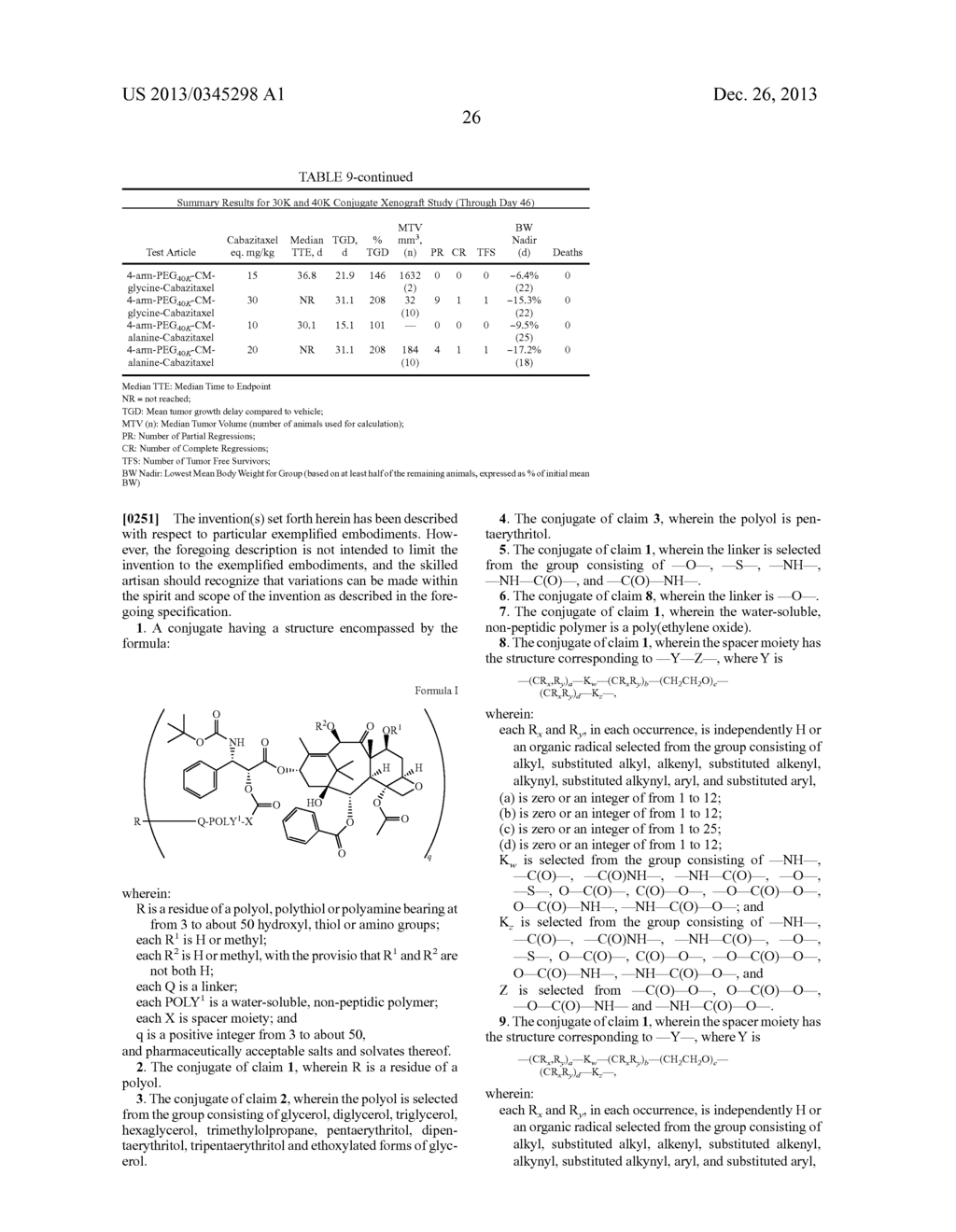 Multi-Arm Polymeric Prodrug Conjugates of Cabazitaxel-Based Compounds - diagram, schematic, and image 31