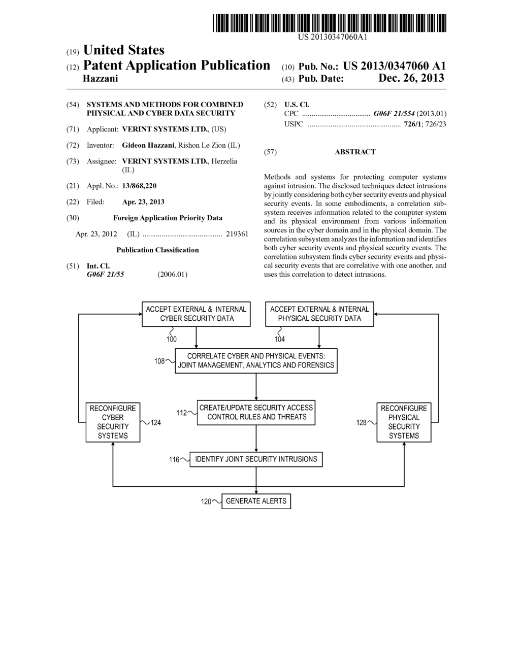 SYSTEMS AND METHODS FOR COMBINED PHYSICAL AND CYBER DATA SECURITY - diagram, schematic, and image 01