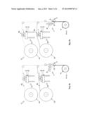 METHOD AND MEANS FOR MEASURED CONTROL OF TAPE-LIKE WARPS FOR SHEDDING AND     TAKING-UP OPERATIONS diagram and image