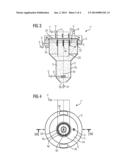 FLOTATION DEVICE COMPRISING A FLUID DISTRIBUTION ELEMENT FOR GENERATING A     FLOW THAT IS DIRECTED AT THE FOAM COLLECTING UNIT diagram and image