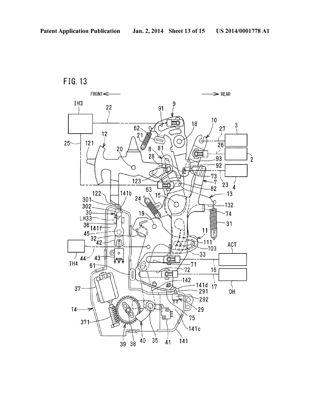 OPERATING DEVICE FOR A VEHICLE DOOR LATCH - diagram, schematic, and image 14