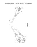 TRANSMISSION LINE WITH DOUBLE-CONTACT CONNECTORS diagram and image