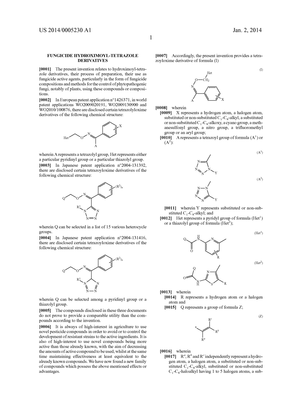 FUNGICIDE HYDROXIMOYL-TETRAZOLE DERIVATIVES - diagram, schematic, and image 02