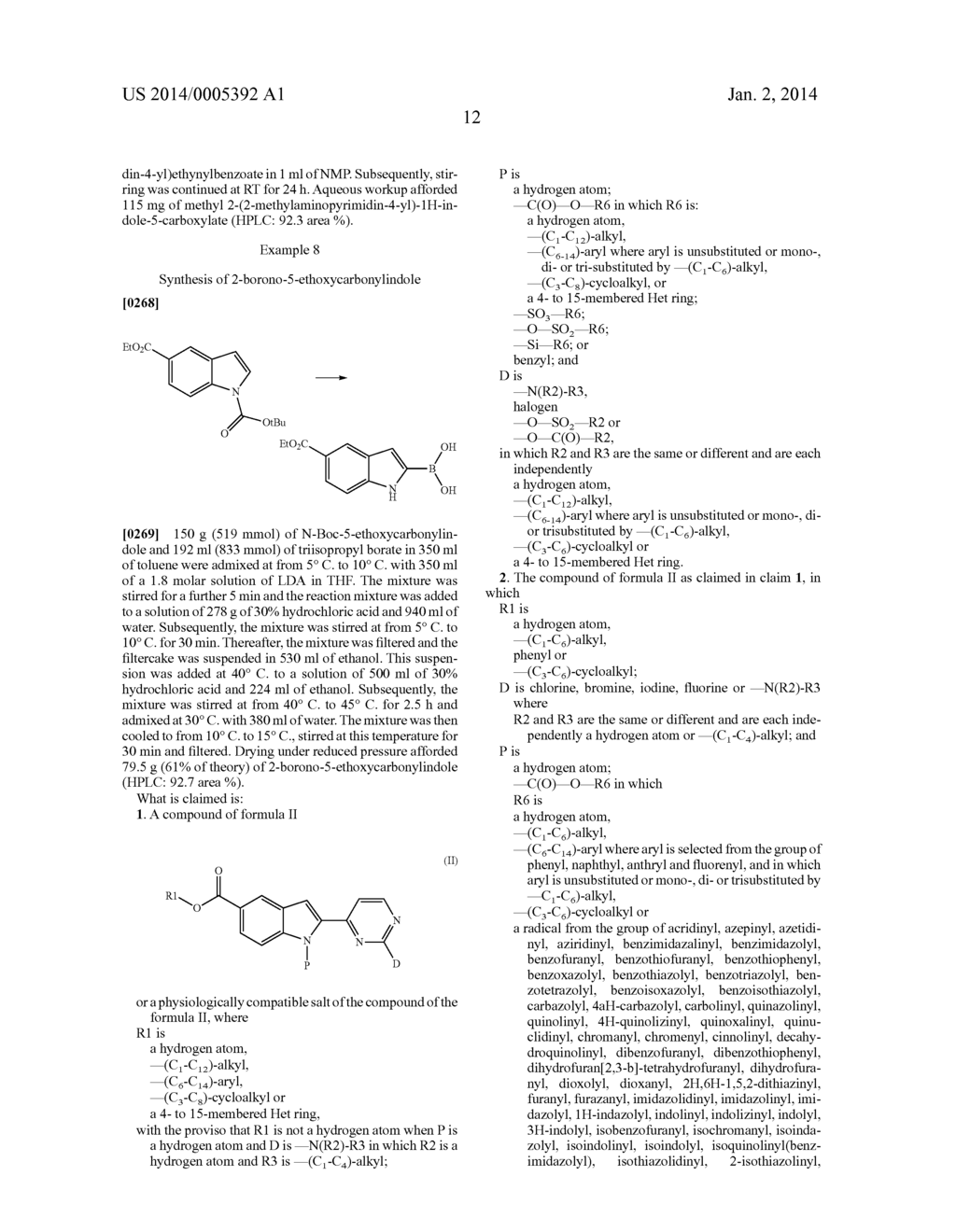 METHOD FOR PRODUCING 2-(2-AMINOPYRIMIDIN-4-YL)-1H-INDOLE-5-CARBOXYLIC ACID     DERIVATIVES - diagram, schematic, and image 13