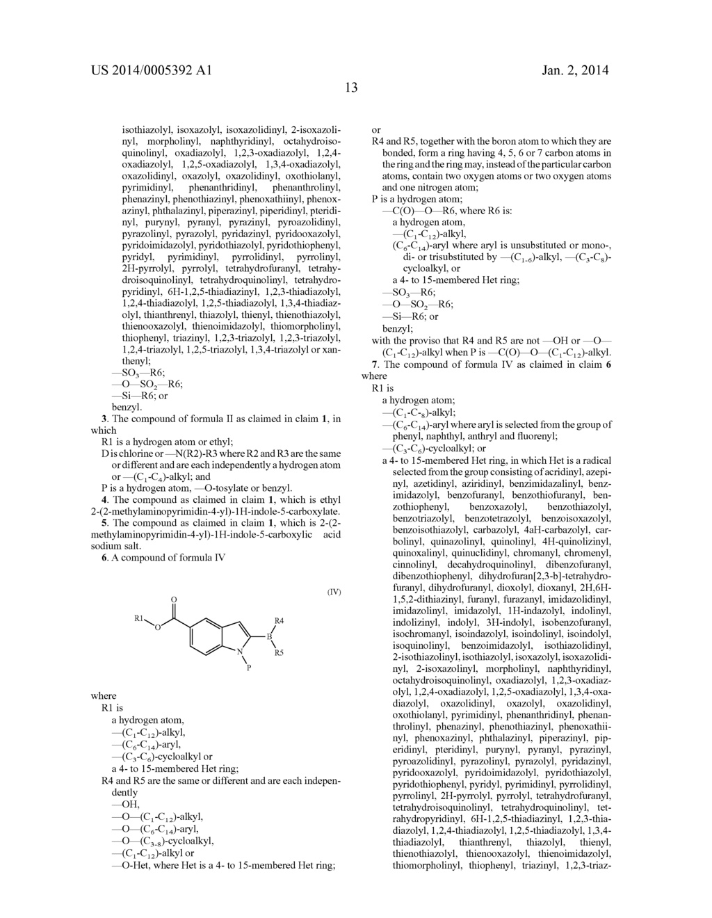 METHOD FOR PRODUCING 2-(2-AMINOPYRIMIDIN-4-YL)-1H-INDOLE-5-CARBOXYLIC ACID     DERIVATIVES - diagram, schematic, and image 14