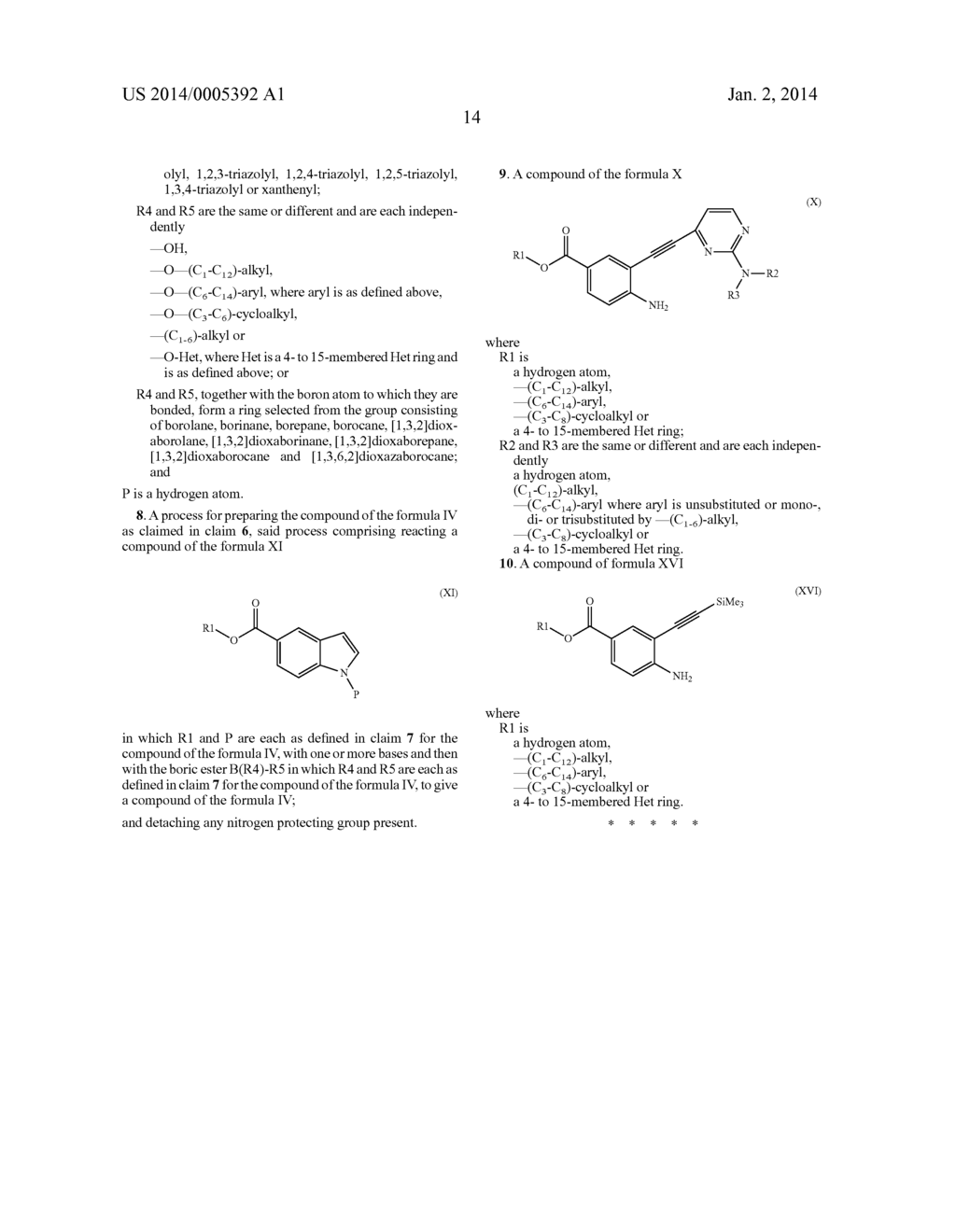 METHOD FOR PRODUCING 2-(2-AMINOPYRIMIDIN-4-YL)-1H-INDOLE-5-CARBOXYLIC ACID     DERIVATIVES - diagram, schematic, and image 15
