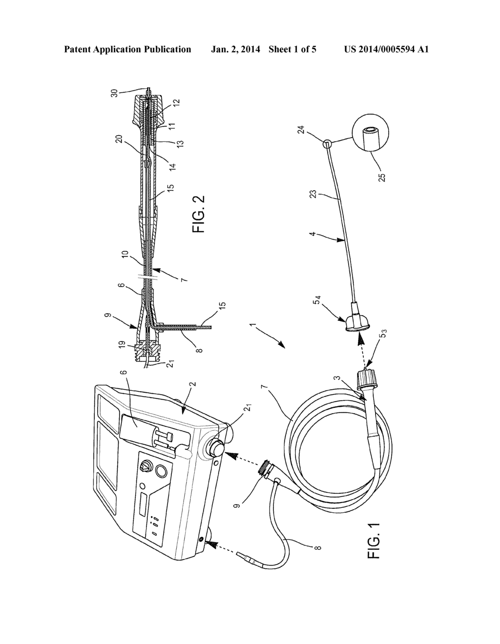 Device and Method for Injecting Pulsed Steam Into a Human or Animal Vessel     E.G. a Vein - diagram, schematic, and image 02