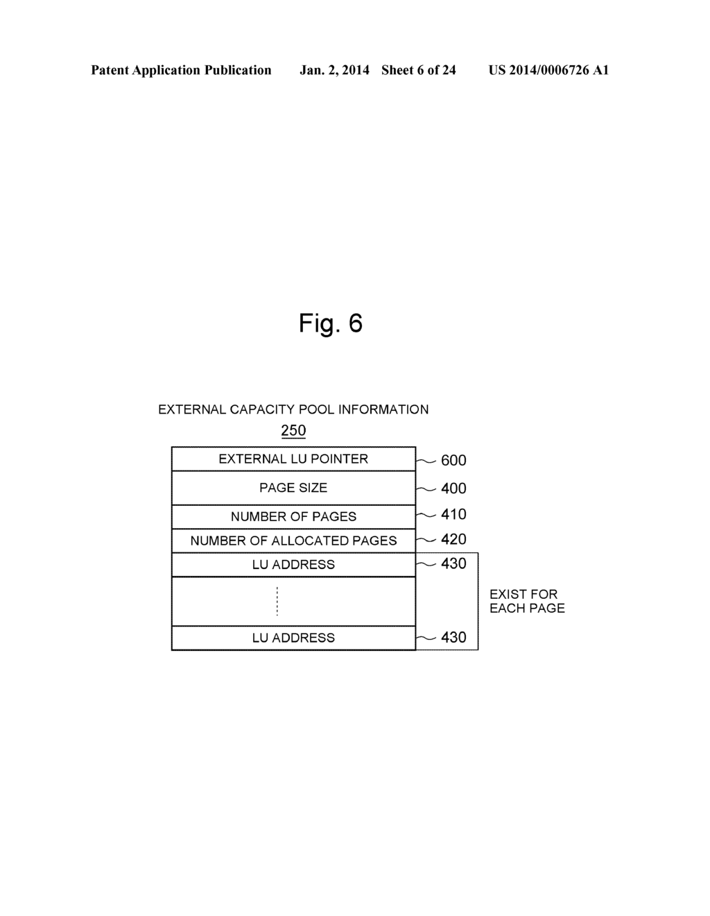 STORAGE SYSTEM COMPRISING MULTIPLE STORAGE APPARATUSES WITH BOTH STORAGE     VIRTUALIZATION FUNCTION AND CAPACITY VIRTUALIZATION FUNCTION - diagram, schematic, and image 07