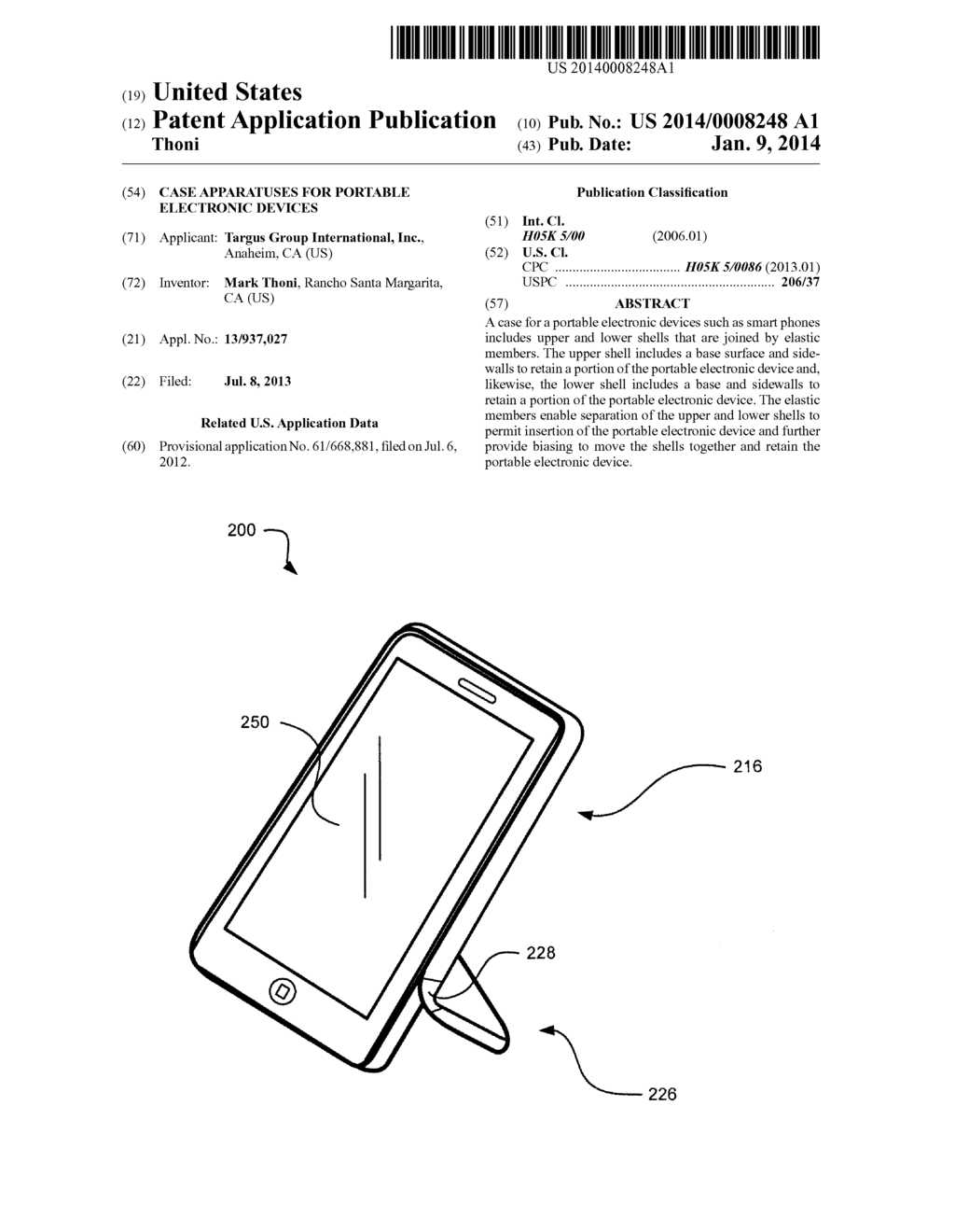 CASE APPARATUSES FOR PORTABLE ELECTRONIC DEVICES - diagram, schematic, and image 01