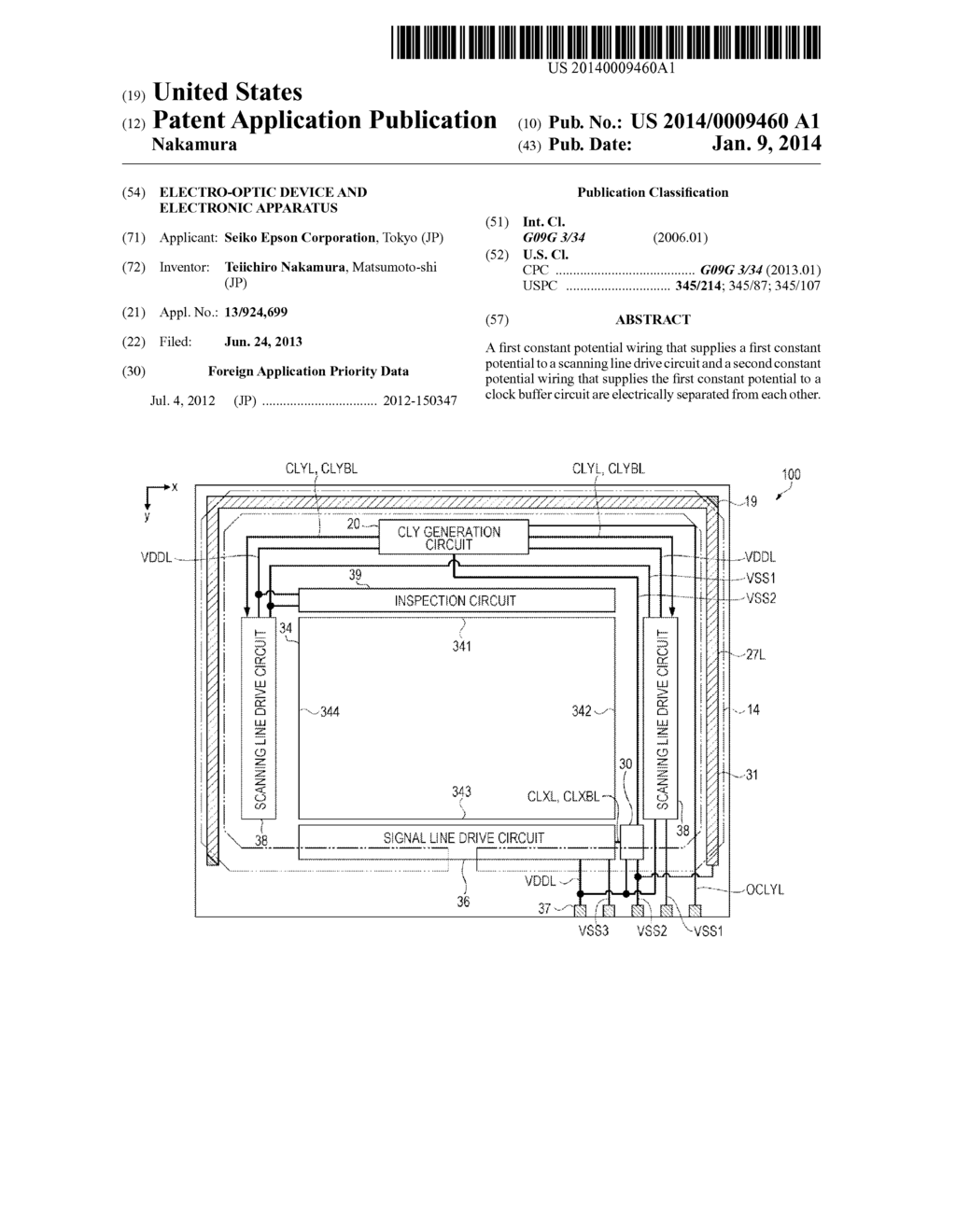 ELECTRO-OPTIC DEVICE AND ELECTRONIC APPARATUS - diagram, schematic, and image 01