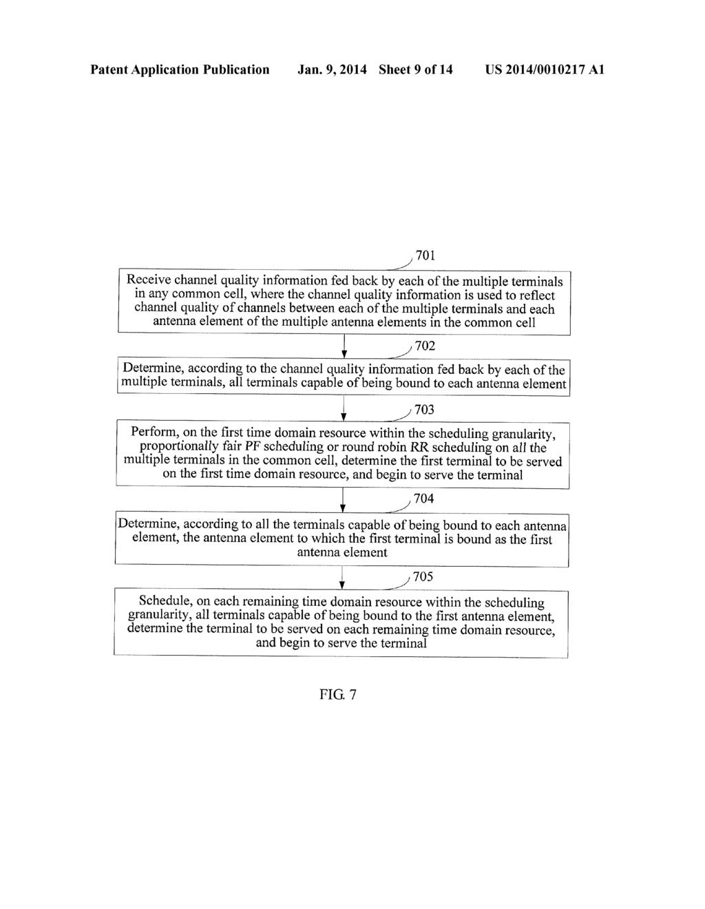 METHOD AND APPARATUS FOR SCHEDULING TERMINALS IN SYSTEM WITH MULTIPLE     ANTENNA ELEMENTS COMBINING INTO COMMON CELL - diagram, schematic, and image 10