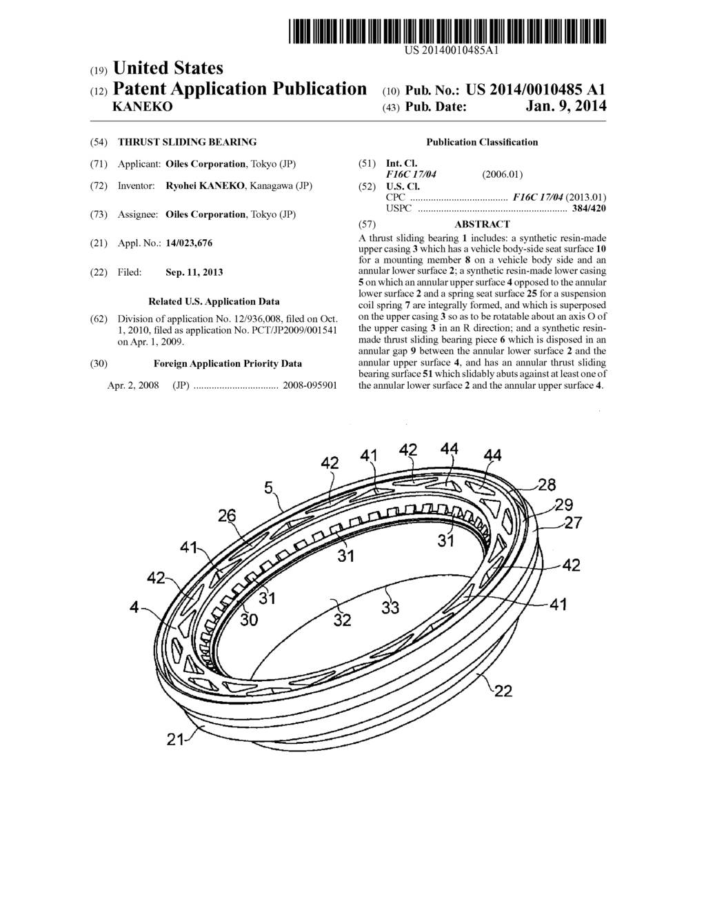 THRUST SLIDING BEARING - diagram, schematic, and image 01