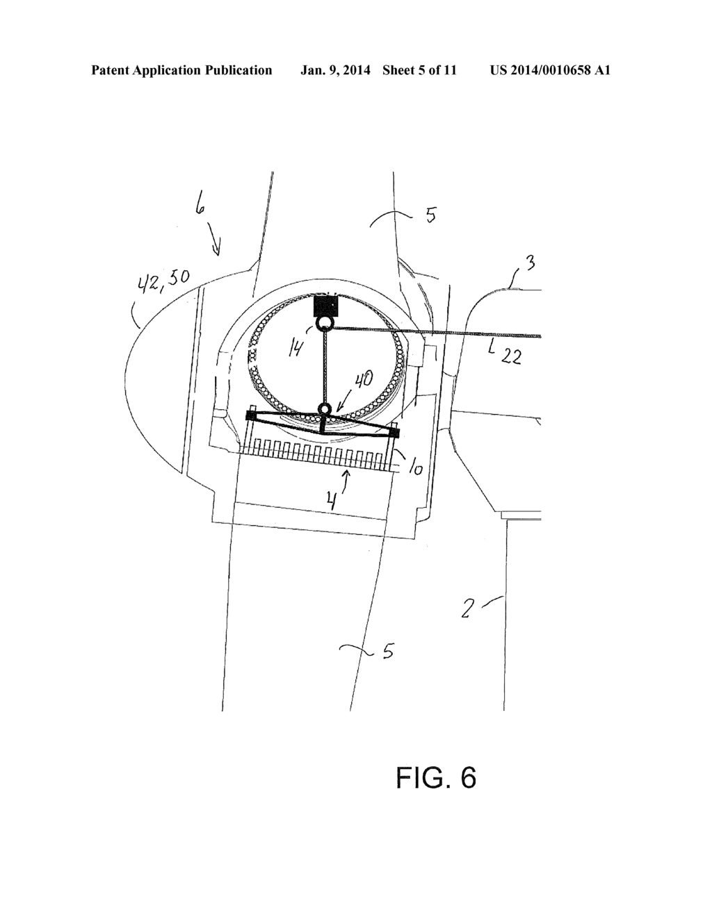 METHOD FOR CRANELESS WIND TURBINE BLADE HANDLING VIA A TURBINE HUB - diagram, schematic, and image 06