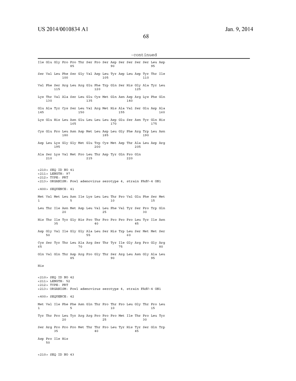 NON-PATHOGENIC SEROTYPE 4 FOWL ADENOVIRUS (FADV-4) AND VIRAL VECTOR     THEREOF - diagram, schematic, and image 78