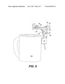 Hot Beverage Maker with Cup-Actuated Dispenser diagram and image