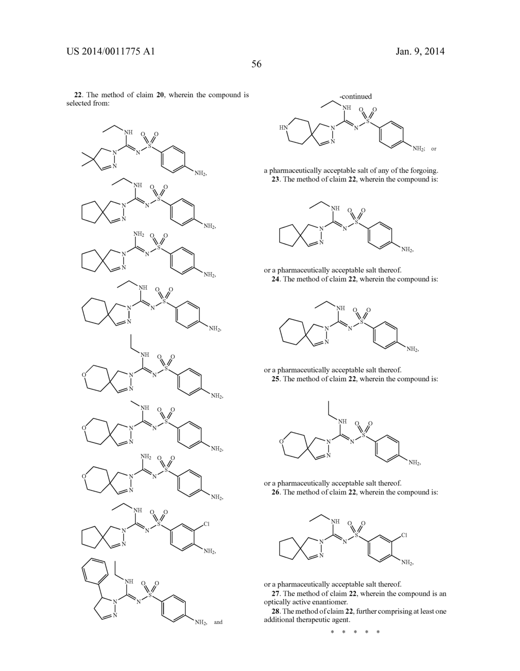 ARYLSULFONYL PYRAZOLINE CARBOXAMIDINE DERIVATIVES AS 5-HT6 ANTAGONISTS - diagram, schematic, and image 57