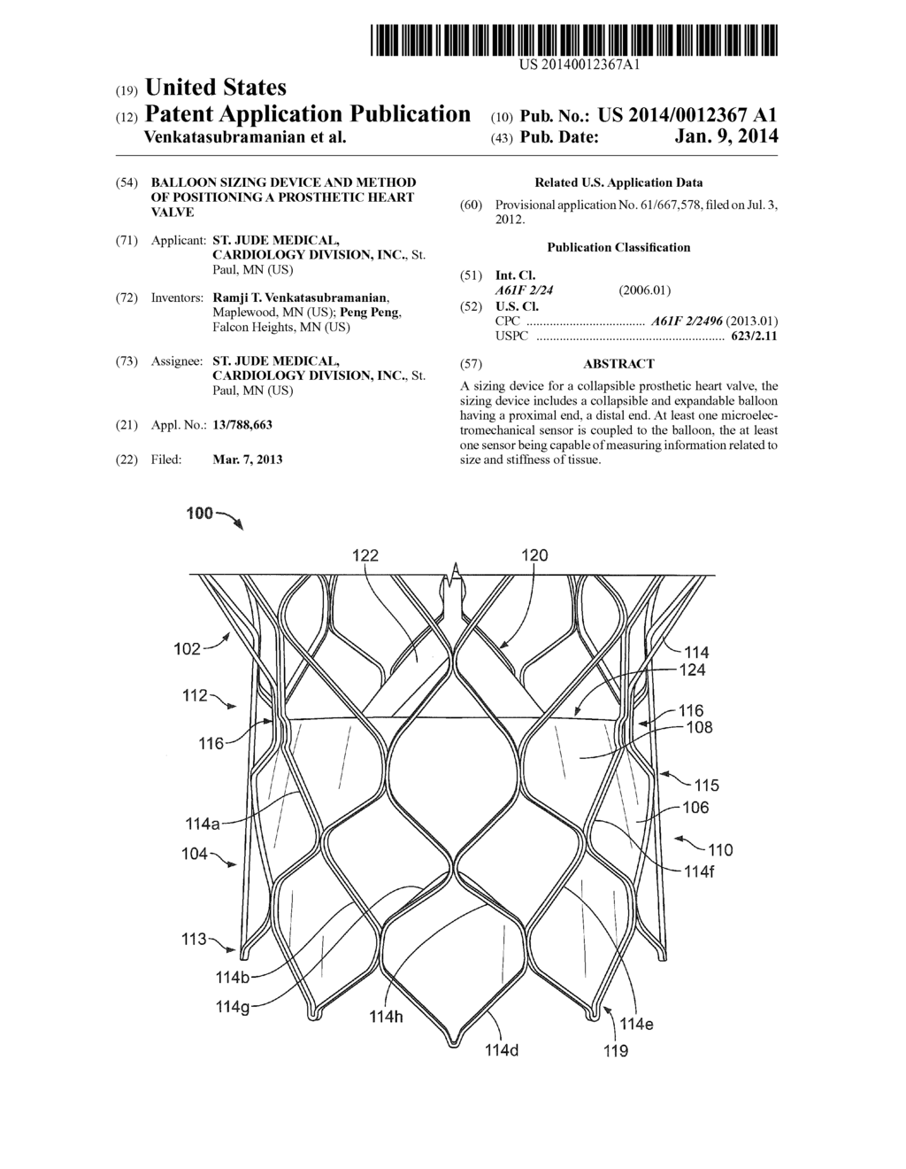 BALLOON SIZING DEVICE AND METHOD OF POSITIONING A PROSTHETIC HEART VALVE - diagram, schematic, and image 01