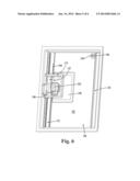 REFRIGERATED TRAILER DOOR HAVING AN AUTOMOTIVE-STYLE HANDLE AND LOCKING     MECHANISM diagram and image