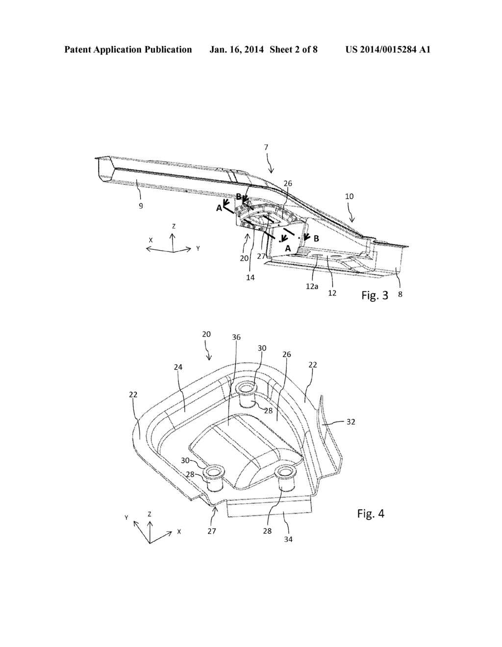 MOTOR VEHICLE BODY WITH AN EXTERNAL REINFORCING ELEMENT FOR THE REAR AXLE     CONNECTION - diagram, schematic, and image 03