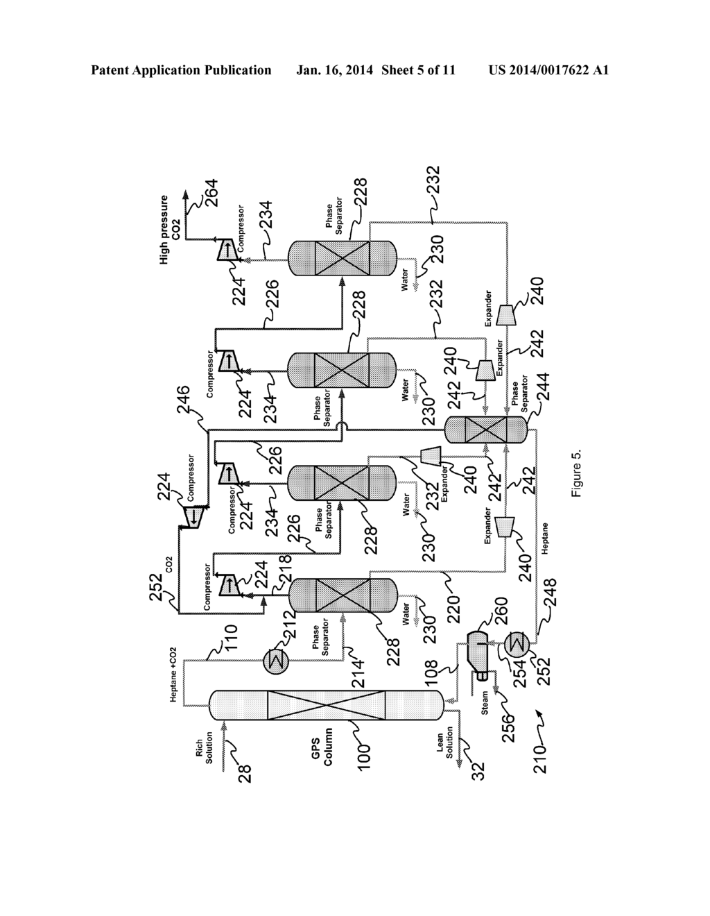 GAS PRESSURIZED SEPARATION COLUMN AND PROCESS TO GENERATE A HIGH PRESSURE     PRODUCT GAS - diagram, schematic, and image 06