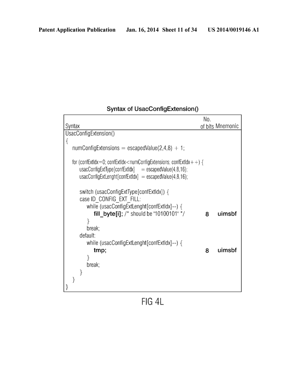 FRAME ELEMENT POSITIONING IN FRAMES OF A BITSTREAM REPRESENTING AUDIO     CONTENT - diagram, schematic, and image 12