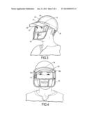 FACEMASK AFFIXED TO A BASEBALL CAP diagram and image
