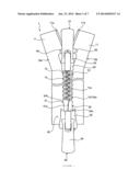 Slide Fastener with Separable Bottom End Stop diagram and image