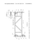 Pivoting Horizontal and Vertical Scaffold Members and a Method of Erecting     an Offset Scaffold Platform diagram and image