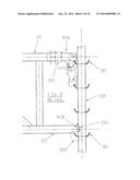 Pivoting Horizontal and Vertical Scaffold Members and a Method of Erecting     an Offset Scaffold Platform diagram and image