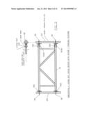 Pivoting Horizontal and Vertical Scaffold Members and a Method of Erecting     an Offset Scaffold Platform diagram and image