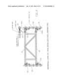 Pivoting Horizontal and Vertical Scaffold Members and a Method of Erecting     an Offset Scaffold Platform diagram and image