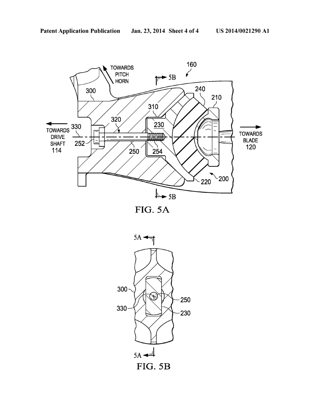 Elastomeric Bearing Housing and Mating Grip for Helicopter Rotor System - diagram, schematic, and image 05