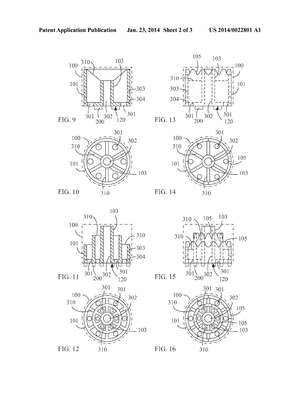 Cup-shaped heat dissipater having heat conductive rib and flow guide hole     and applied in electric luminous body - diagram, schematic, and image 03