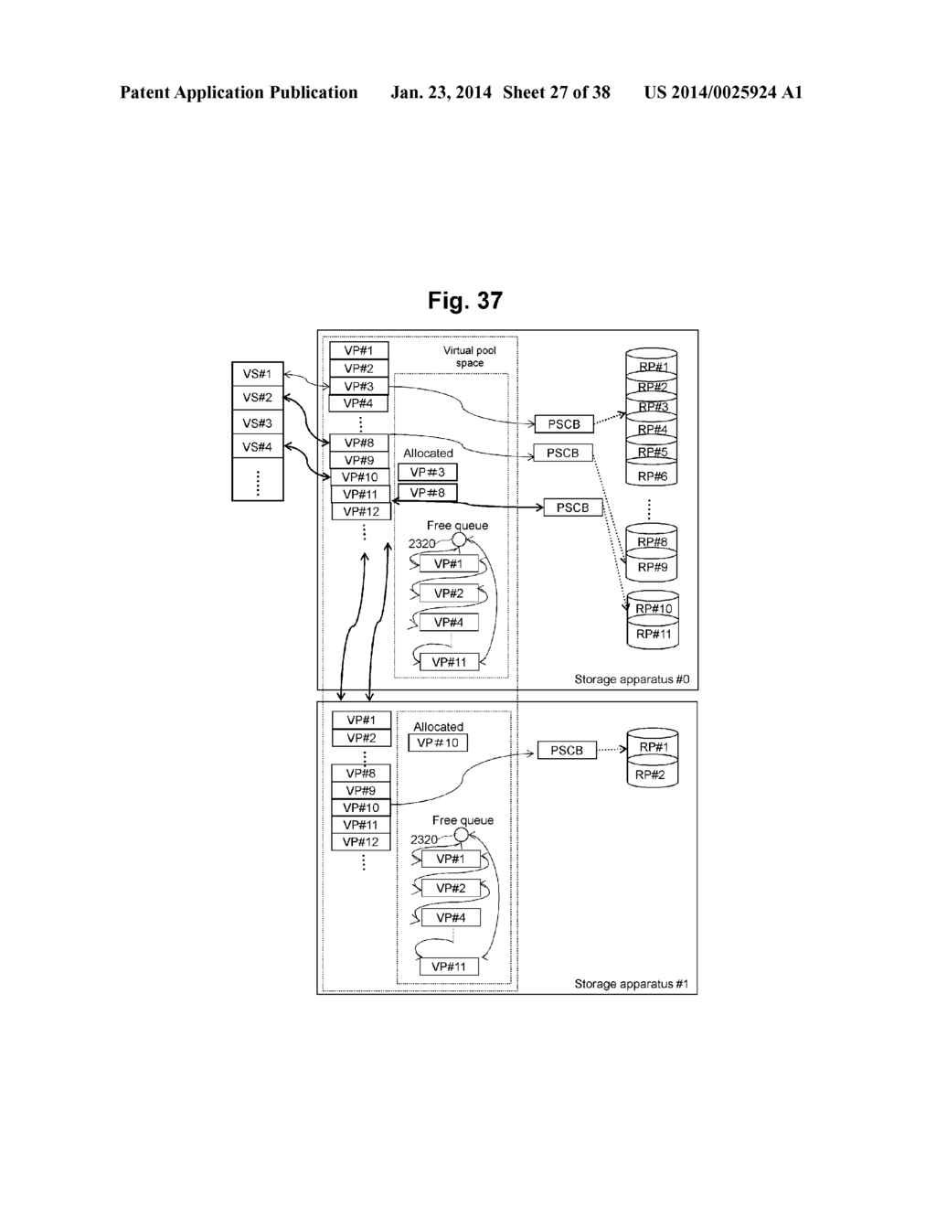 STORAGE SYSTEM INCLUDING MULTIPLE STORAGE APPARATUSES AND POOL     VIRTUALIZATION METHOD - diagram, schematic, and image 28