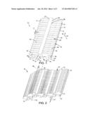 MODULAR CONVEYOR BELT WITH EXTENDED RAISED RIBS diagram and image