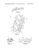 MODULAR CONVEYOR BELT WITH EXTENDED RAISED RIBS diagram and image