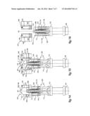 MODULAR RECEPTACLE FORMED BY A PLURALITY OF AXIALLY-NESTABLE CONTAINERS,     AND METHOD FOR PRODUCING SUCH CONTAINERS BY MEANS OF THE BLOW-MOULDING OF     A PREFORM diagram and image