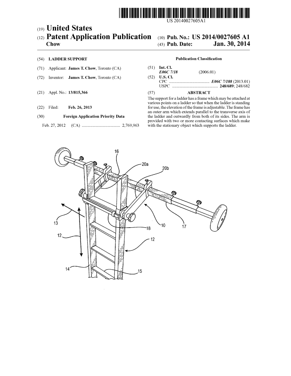 Ladder support - diagram, schematic, and image 01