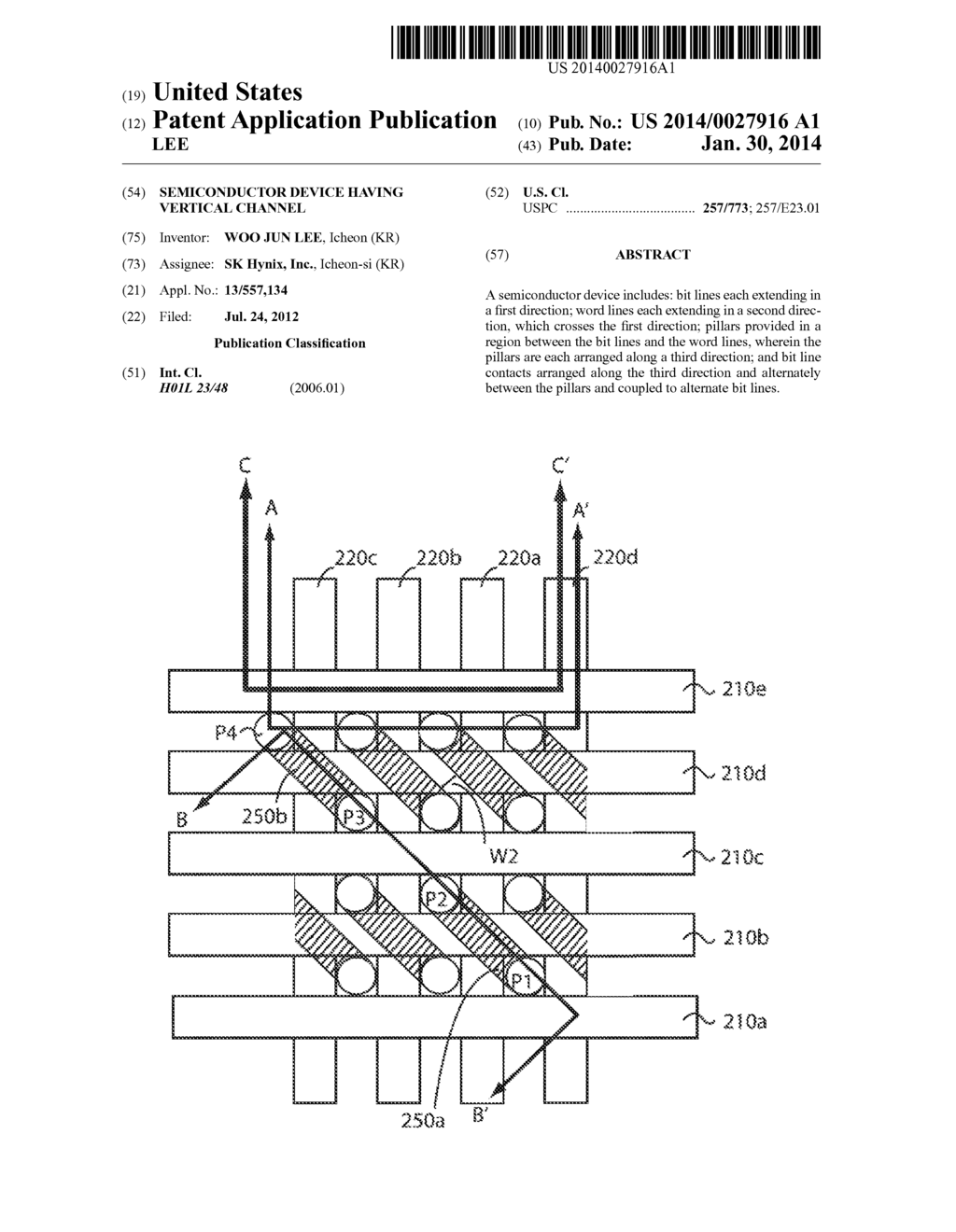 SEMICONDUCTOR DEVICE HAVING VERTICAL CHANNEL - diagram, schematic, and image 01