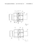 CONNECTING DEVICE FOR CONDUITS OR HOSE LINES HAVING ASSEMBLY DETECTION diagram and image