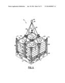 OFFSHORE CARGO RACK FOR USE IN TRANSFERRING LOADS BETWEEN A MARINE VESSEL     AND AN OFFSHORE PLATFORM diagram and image