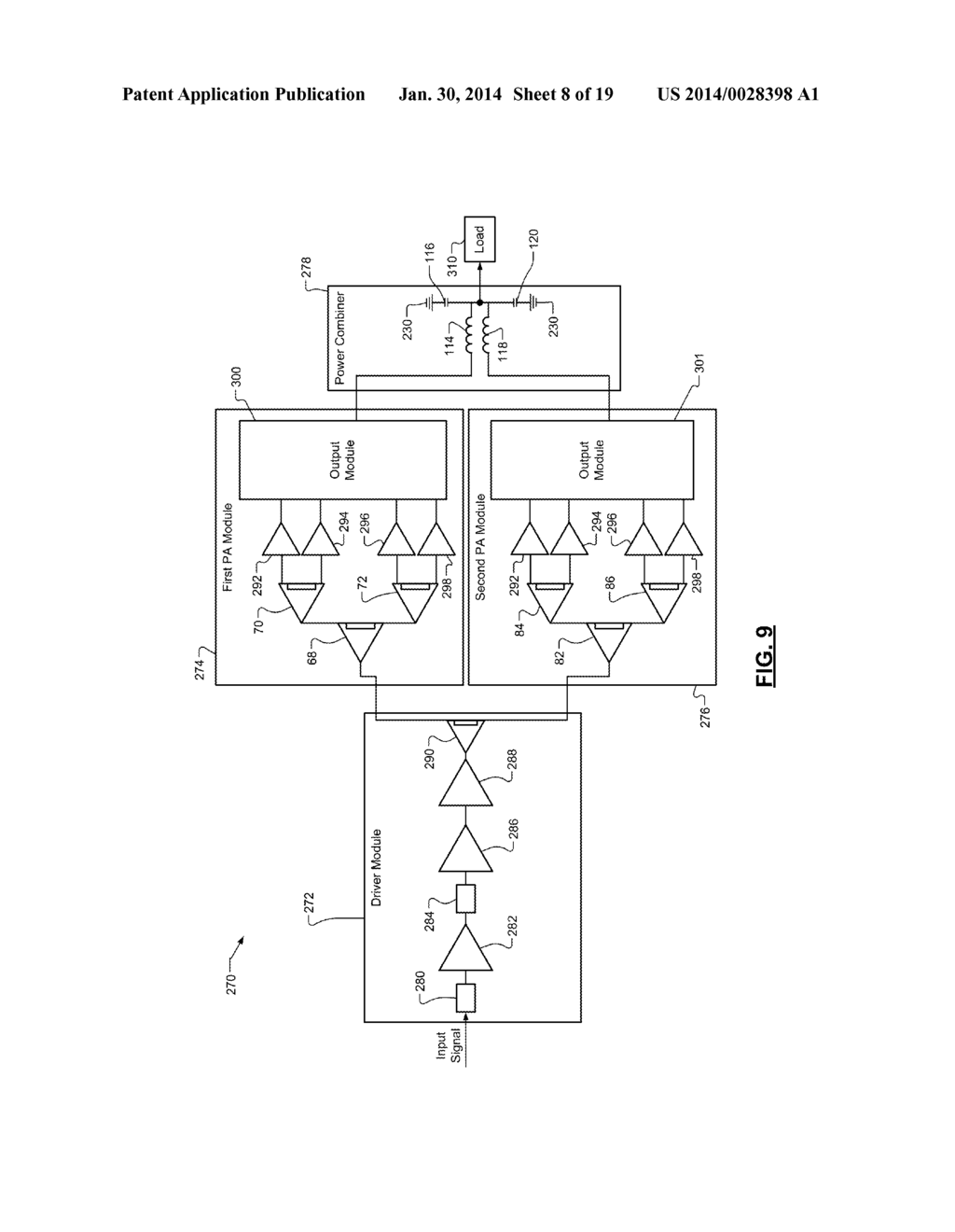 Wideband AFT Power Amplifier Systems With Frequency-Based Output     Transformer Impedance Balancing - diagram, schematic, and image 09