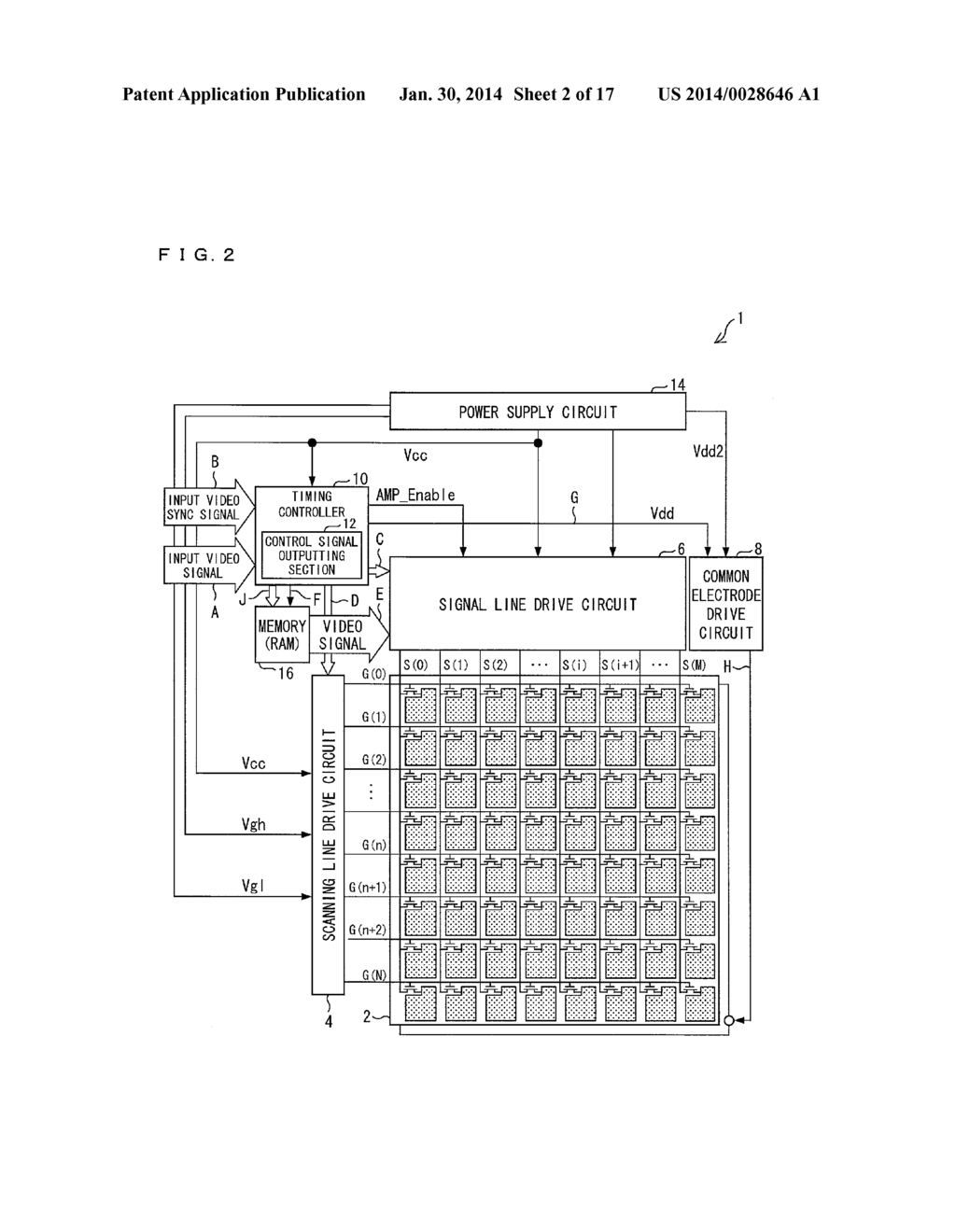 DISPLAY DEVICE, AND METHOD FOR DRIVING SAME - diagram, schematic, and image 03