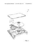 ACTUATOR ARM WITH A SHELF AND CUTOUT diagram and image